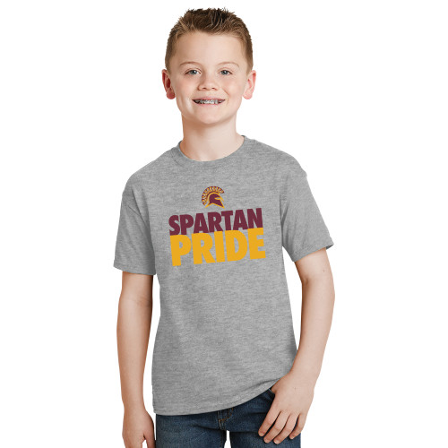  Youth Grey T-Shirt - Spartan Pride