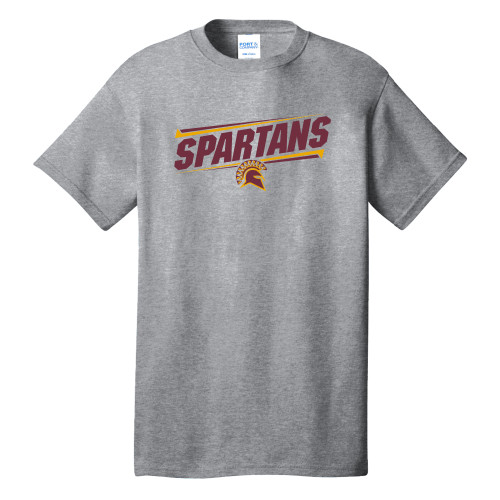  Extended Athletic Heather T Shirt - Spartans Angled