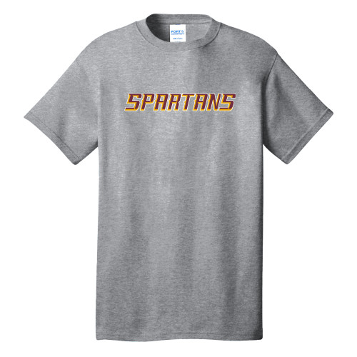  Extended Athletic Heather T Shirt - Spartans Word Mark