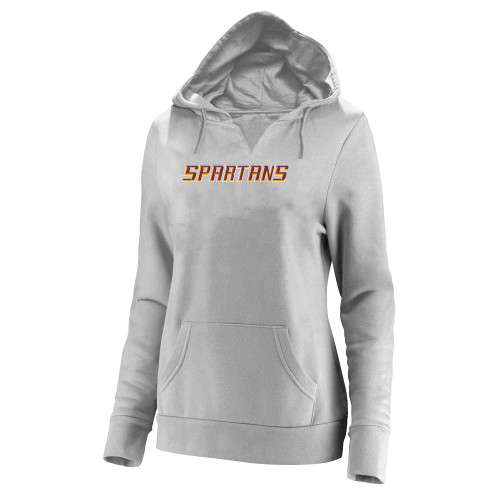  Womens Plus Heather Grey Hoodie - Spartans Word Mark
