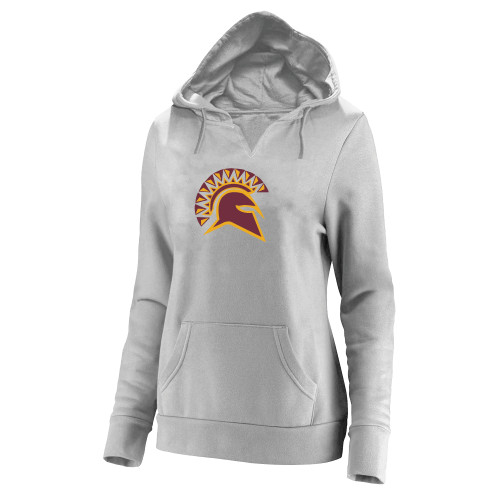  Womens Plus Heather Grey Hoodie - Official Logo