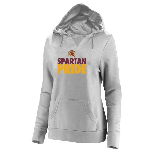  Womens Plus Heather Grey Hoodie - Spartan Pride