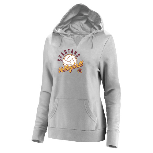  Womens Plus Heather Grey Hoodie - Spartans Volleyball