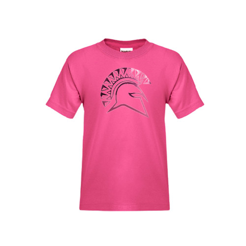  Youth Hot Pink T Shirt - Official Logo Foil