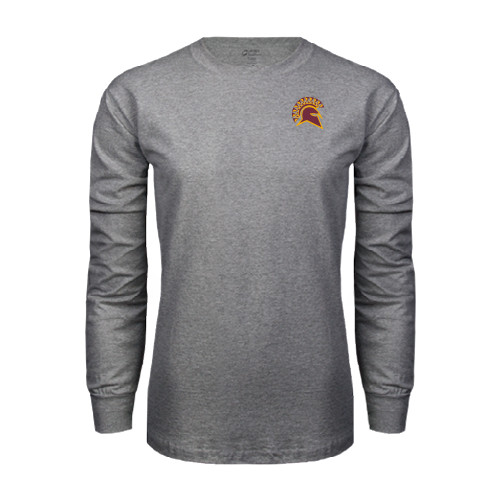  Grey Long Sleeve T Shirt - Official Logo