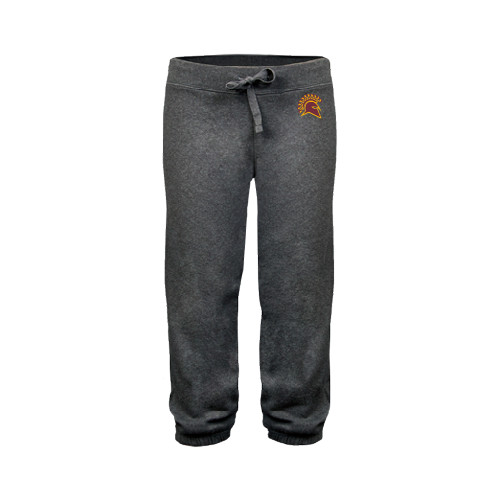  ENZA Womens Dark Heather Banded Fleece Capri - Official Logo