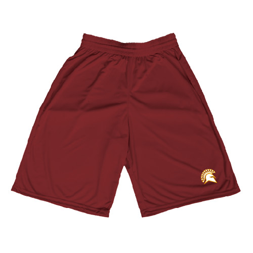  Maroon Performance Classic 9 Inch Short - Official Logo