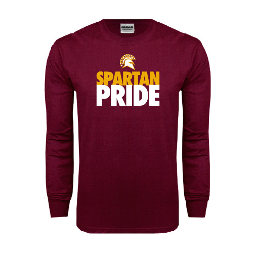  Maroon Long Sleeve T-Shirt - Spartan Pride