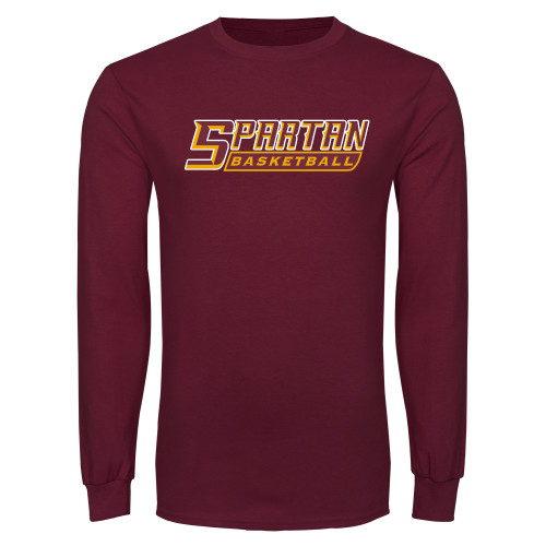  Maroon Long Sleeve T-Shirt - Basketball