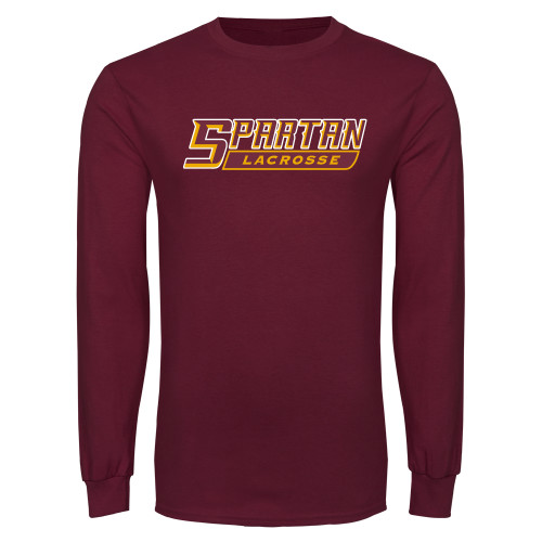  Maroon Long Sleeve T-Shirt - Lacrosse