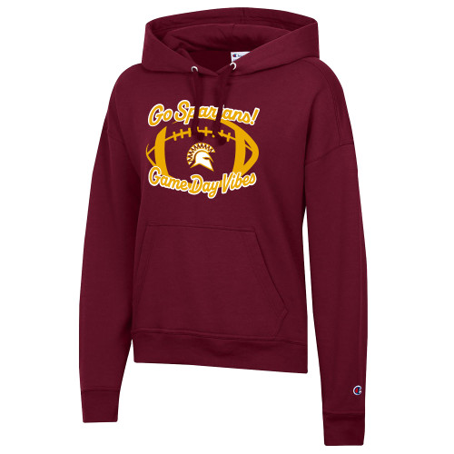  Champion Womens Maroon Powerblend Pullover Hood - STAC - Game Day Vibes
