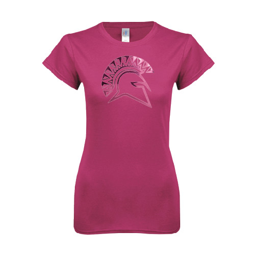  Next Level Womens Fuchsia Boyfriend Tee - Official Logo Foil
