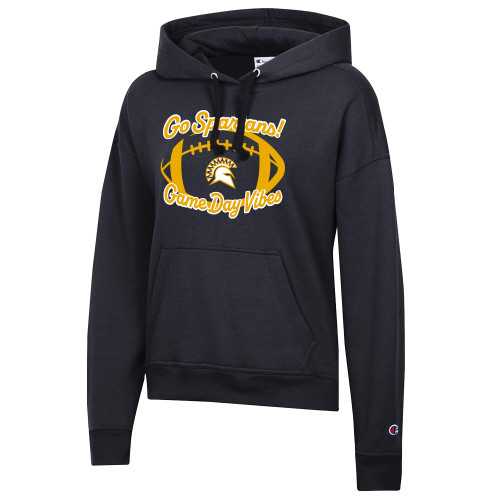  Champion Womens Black Powerblend Pullover Hood - STAC - Game Day Vibes