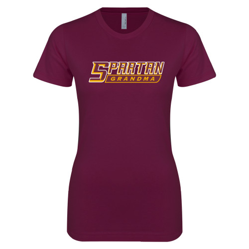  Next Level Womens Maroon Boyfriend Tee - Grandma