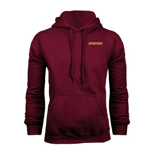  Maroon Fleece Hoodie - Spartans Word Mark