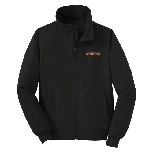  Black Charger Jacket - Spartans Word Mark