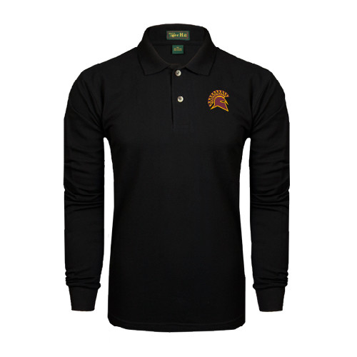  Black Long Sleeve Polo - Official Logo