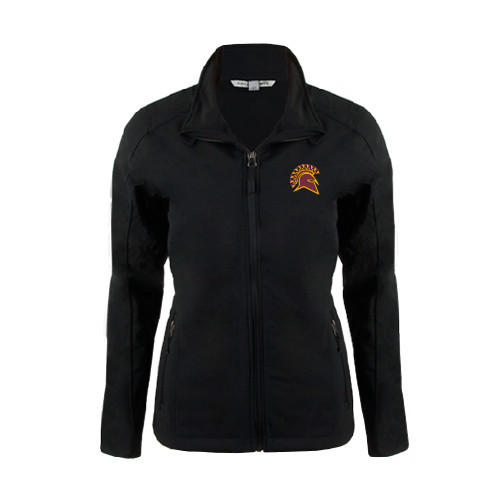  Womens Black Softshell Jacket - Official Logo