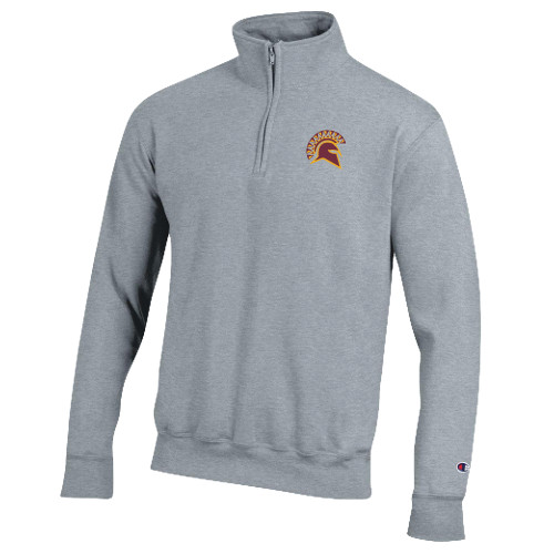  Champion Heather Grey Fleece 1/4 Zip - Official Logo