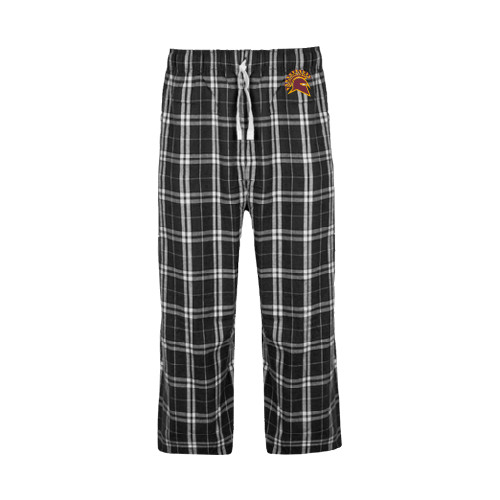  Black/Grey Flannel Pajama Pant - Official Logo