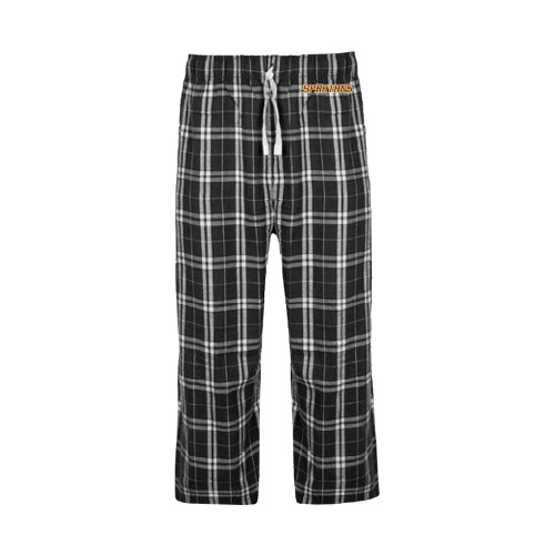  Black/Grey Flannel Pajama Pant - Spartans Word Mark