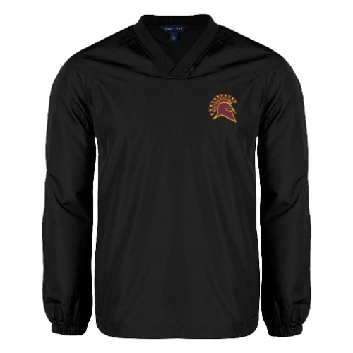  Black V Neck Raglan Windshirt - Official Logo