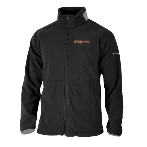  Columbia Black Everest Ridge Fleece Full Zip Jacket - Spartans Word Mark