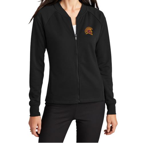  Mercer+Mettle Womens Deep Black Full Zip Jacket - Official Logo