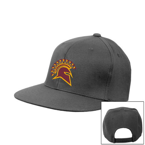  Charcoal Flat Bill Snapback Hat - Official Logo