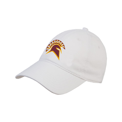  White Unstructured Adjustable Low Profile Hat - Official Logo