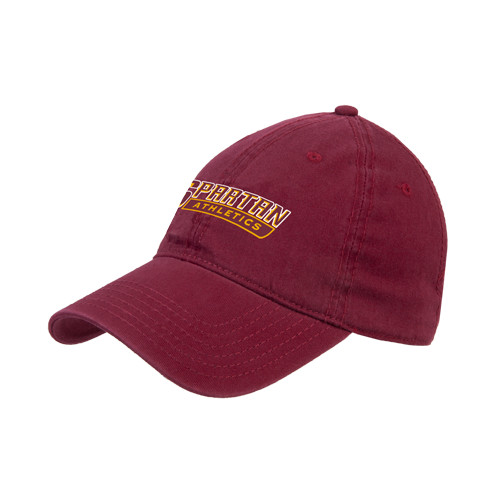  Maroon Unstructured Adjustable Low Profile Hat - Spartan Athletics Word Mark