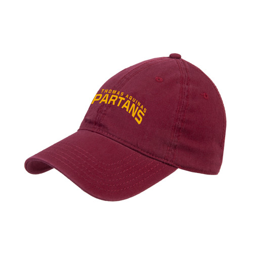  Maroon Unstructured Adjustable Low Profile Hat - St. Thomas Aquinas Spartans Arched