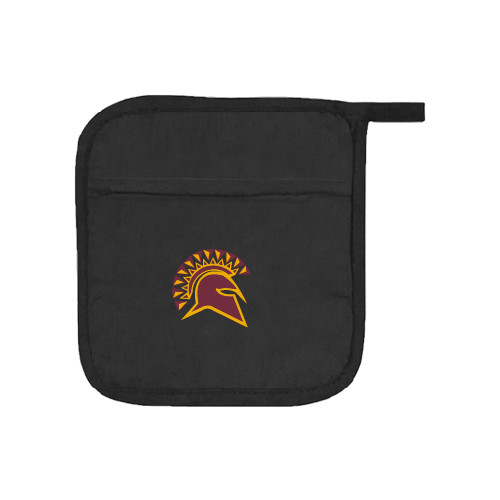  Quilted Canvas Black Pot Holder - Official Logo