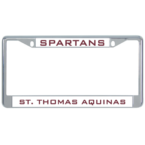  Metal License Plate Frame in Chrome - Mascot