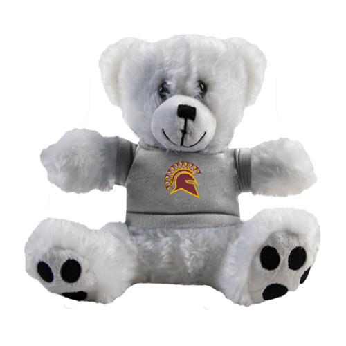  Plush Big Paw 8 1/2 inch White Bear w/Grey Shirt - Official Logo