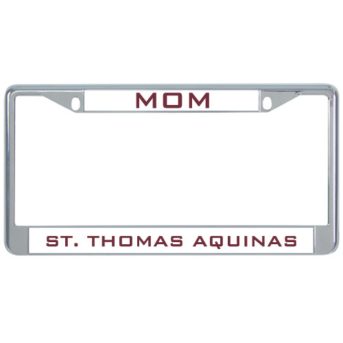  Mom Metal License Plate Frame in Chrome - Mom