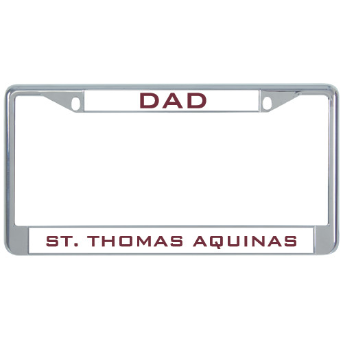  Dad Metal License Plate Frame in Chrome - Dad