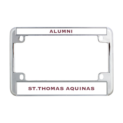  Metal Motorcycle License Plate Frame in Chrome - Alumni