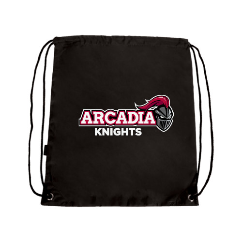  Black Drawstring Backpack - Official Logo