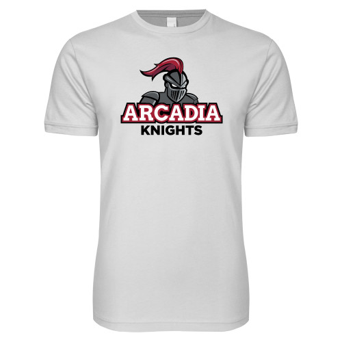 Next Level White SoftStyle T Shirt - Arcadia Knights Stacked