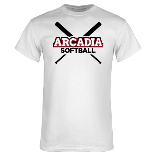  White T Shirt - Arcadia University Softball
