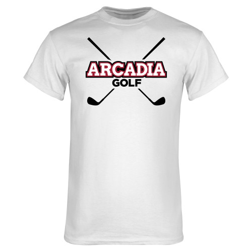  White T Shirt - Arcadia University Golf