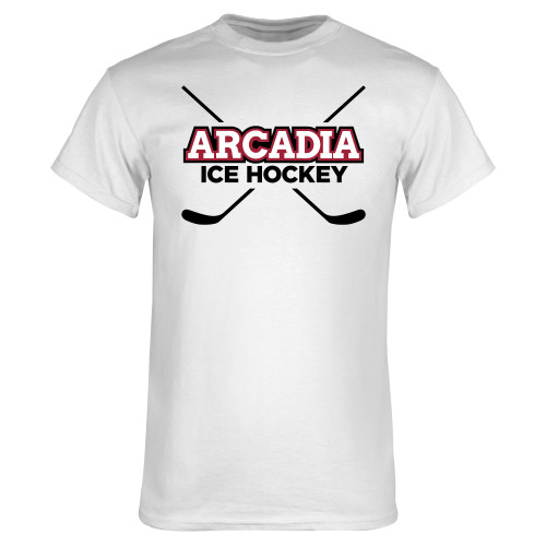  White T Shirt - Arcadia University Ice Hockey