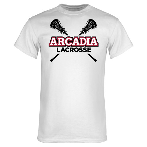  White T Shirt - Arcadia University Lacrosse
