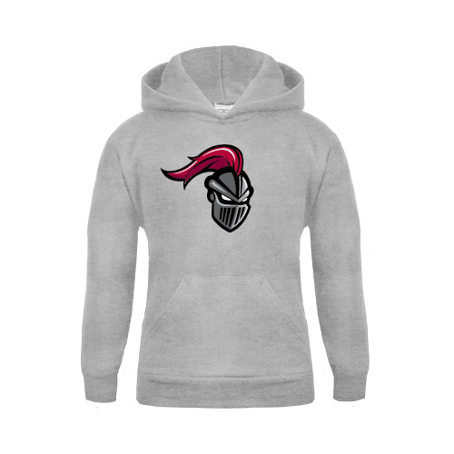  Youth Grey Fleece Hood - Knight