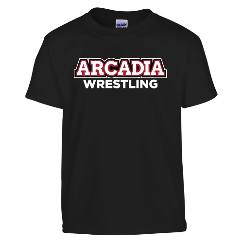  Youth Black T Shirt - Wrestling Wordmark