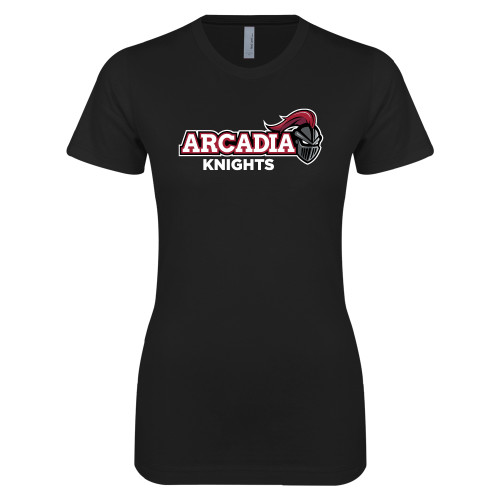 Next Level Womens Black Boyfriend Tee - Official Logo