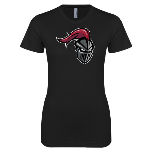 Next Level Womens Black Boyfriend Tee - Knight