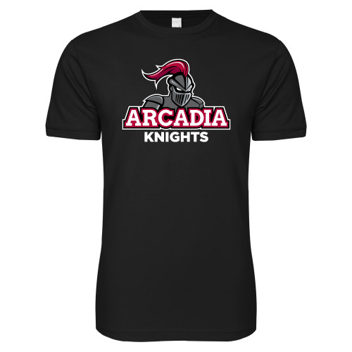  Next Level Black SoftStyle T Shirt - Arcadia Knights Stacked