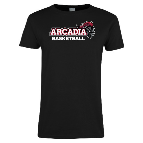  Womens Black Short Sleeve Tee - Basketball